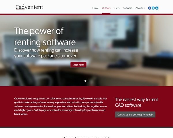 Cadvenient Responsive Website as designed by Michiel Tramper