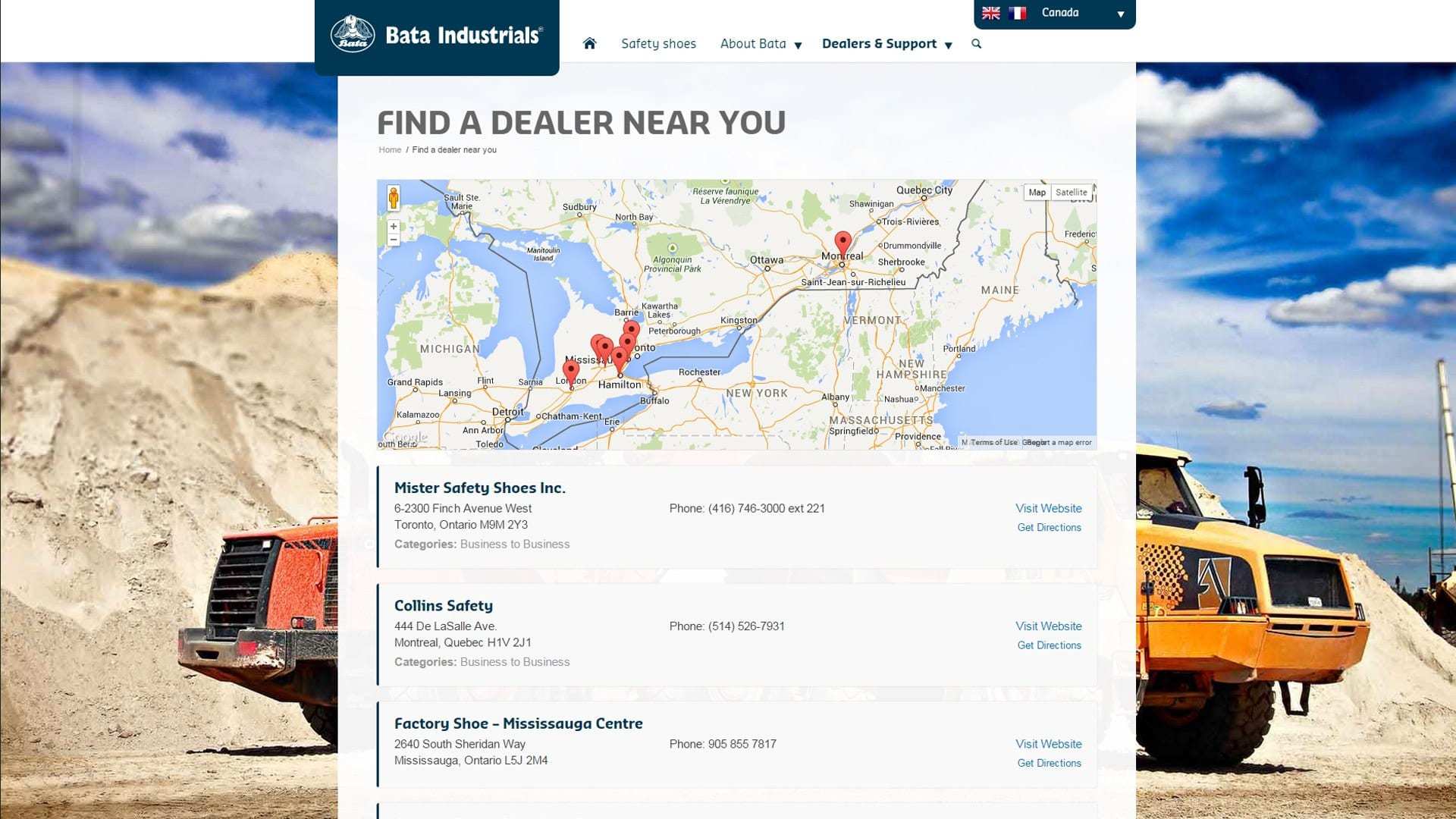 bata Dealer Map Page Canada