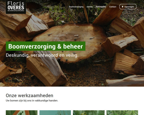 Floris Overes Homepage Image, created with WordPress
